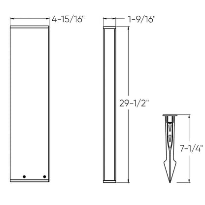 DALS - LRB20 - CC - BKDals Lighting LRB20 - CC 20" Landscape Bollard Selectable CCT