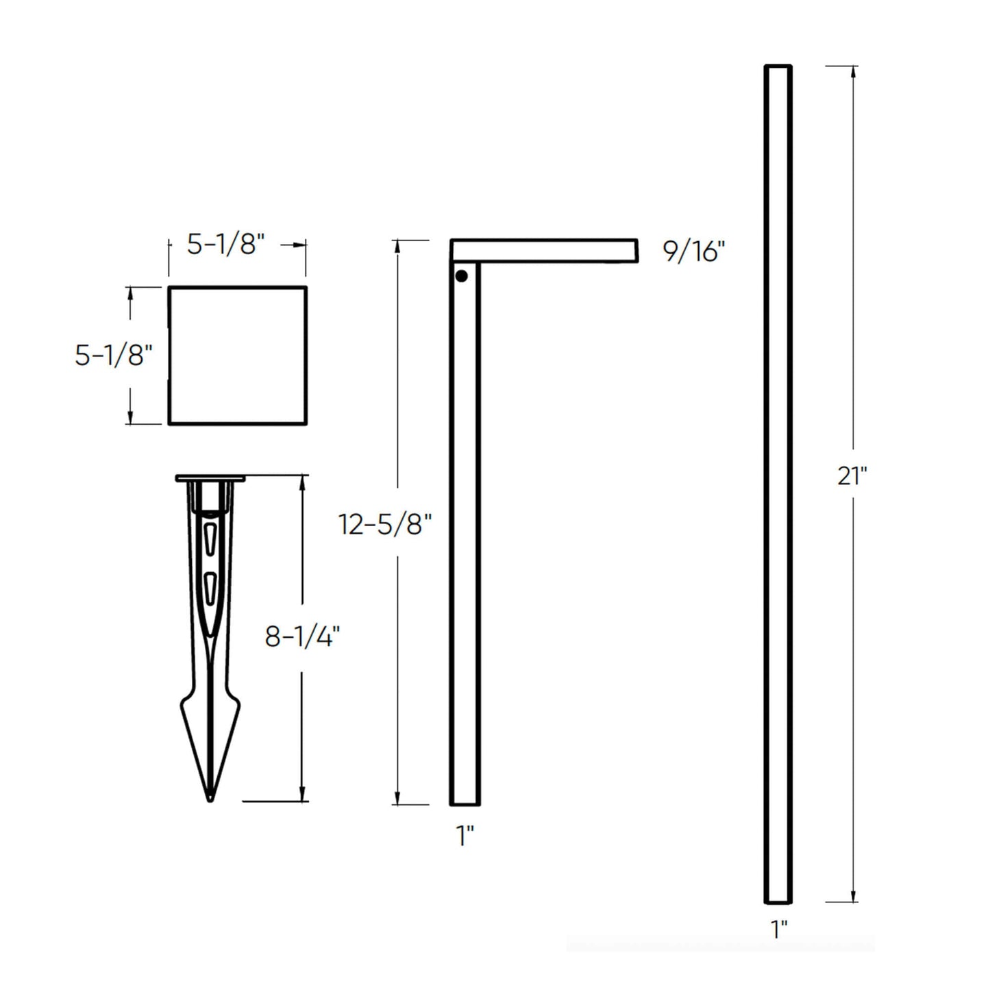 DALS-LSQP-CC-BKDals Lighting LSQP-CC 12" Pathway Light Selectable CCT