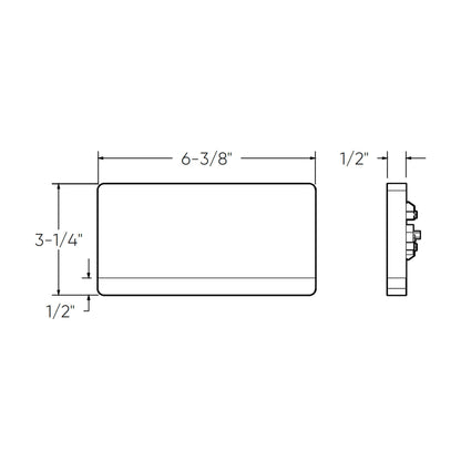 DALS - SQSTP - CC - WHDals Lighting SQSTP - CC 6" 3W Horizontal LED Step Light Selectable CCT