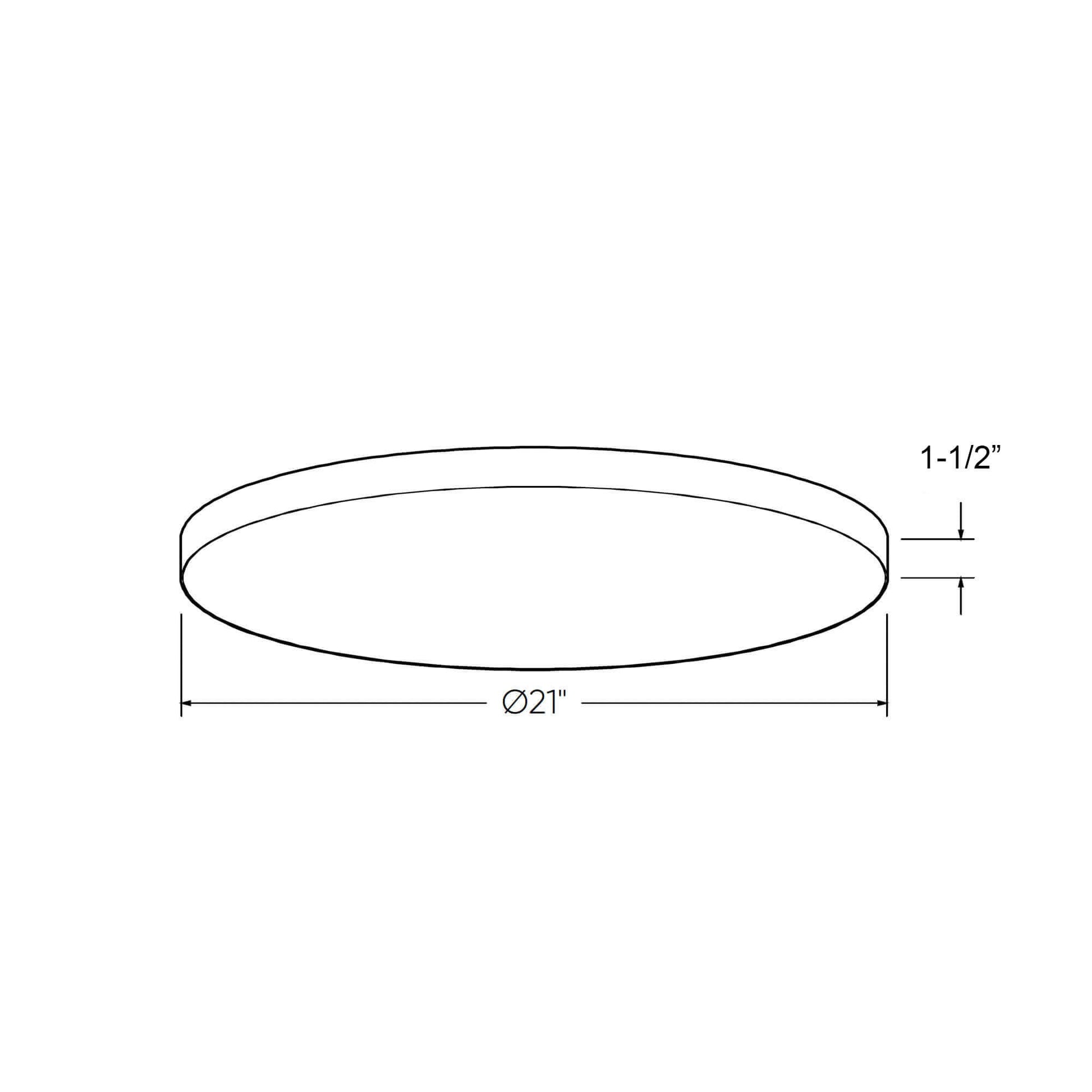 DALS - TLFM21 - CC - BKDals TLFM21 - CC 45W 21 Inch Round Surface Mount Selectable CCT