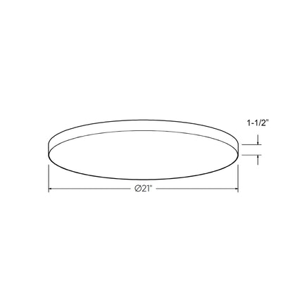 DALS - TLFM21 - CC - BKDals TLFM21 - CC 45W 21 Inch Round Surface Mount Selectable CCT