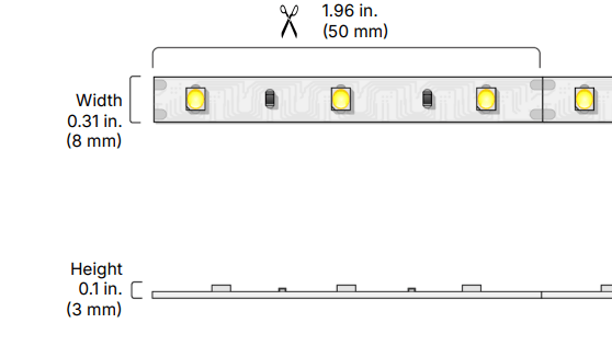 DIODE - DI - 12V - BLBSC1 - 27 - 016DiodeLED DI - 12V - BLBSC1 Blaze 100 1.5W/FT 12V Tape Light 27 - 50K 8MM