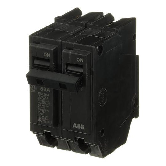 ABB-THQL2150GE THQL2150 2 Pole 120/240V 10K IC 50 Amp Circuit Breaker