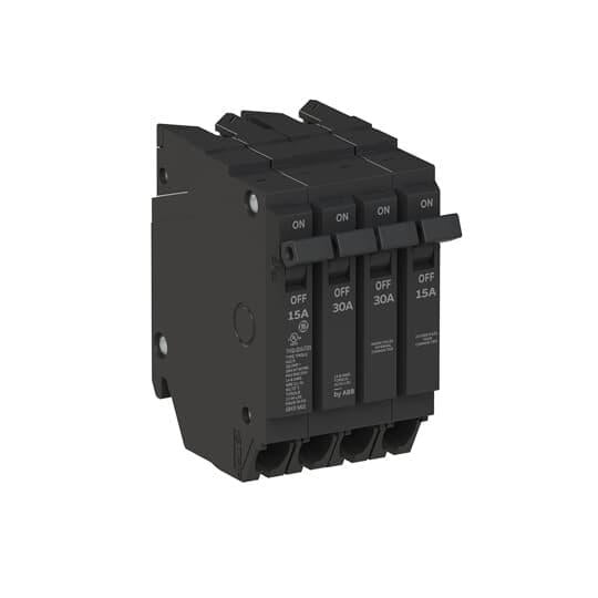 ABB-THQLQ153015GE THQLQ153015 Quad 15A/30A 2P/15A 120/240V Circuit Breaker