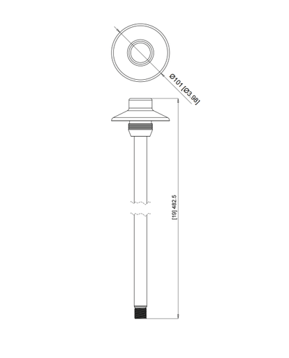 GML - ILS - P101 - ABGM Lighting ILS - P101 - AB 19" 12V Small Hat Pathlight