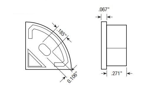 GML - LED - CHL - 45 - MINI - ECGM Lighting LED - CHL - 45 - MINI 4FT 45° Aluminum LED Mounting Channel