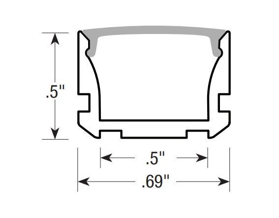 GML - LED - CHL2 - 4 - CAGM Lighting LED - CHL2 4FT/6FT Aluminum LED Mounting Channel