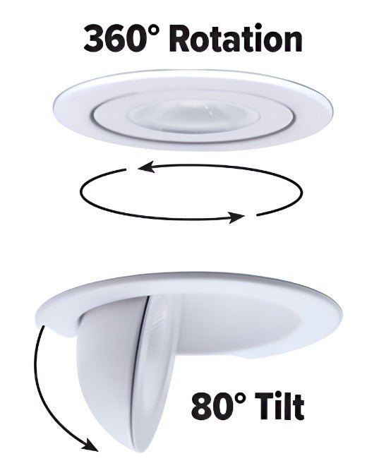 GML-MDL-4R-5CCT-BKGM Lighting MDL-4-WH 4" 12W LED Round Gimbaled Selectable CCT