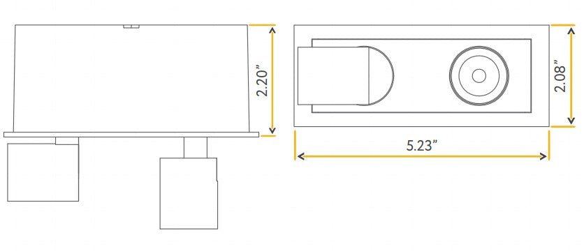 GDL - G21052Goodlite Dipper G21052 2" 6W Dual Head Retractable Downlight Selectable CCT