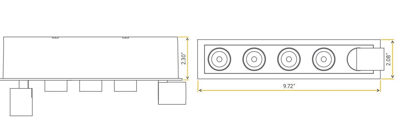 GDL - G21055Goodlite Dipper G21055 2" 15W 5 Head Retractable Downlight Selectable CCT