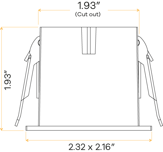GDL-G21191Goodlite Dipper G21171 2" 3W Square Fixed Downlight Selectable CCT