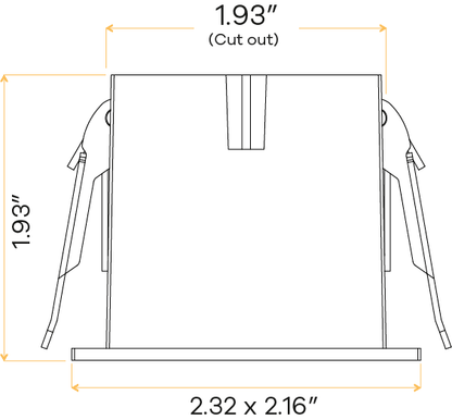 GDL-G21191Goodlite Dipper G21171 2" 3W Square Fixed Downlight Selectable CCT