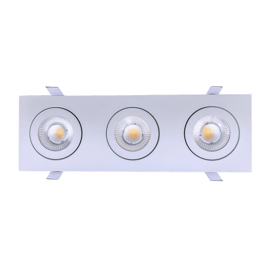 GDL - G01023Goodlite Flarion G - 01023 3.5" 27W LED 3 Head Rotating Gimbal Selectable CCT