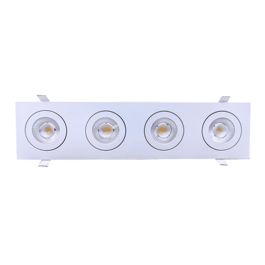 GDL - G01024Goodlite Flarion G - 01024 3.5" 36W LED 4 Head Rotating Gimbal Selectable CCT