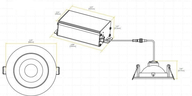 GDL - G01120Goodlite Flarion G - 01120 3.5" 10W LED Rotating Gimbal Selectable CCT