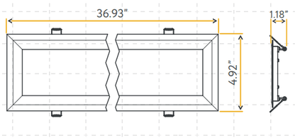 GDL - G11143Goodlite G - 11143 36" 56W Linear Recessed Light Selectable CCT