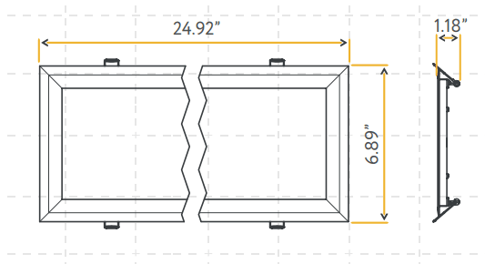 GDL-G11162Goodlite G-11162 24" 48W Linear Recessed Light Selectable CCT