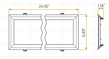 GDL-G11162Goodlite G-11162 24" 48W Linear Recessed Light Selectable CCT