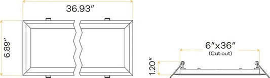 GDL-G11163Goodlite G-11163 36" 72W Linear Recessed Light Selectable CCT