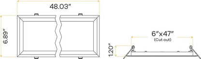 GDL-G11164Goodlite G-11164 48" 96W Linear Recessed Light Selectable CCT