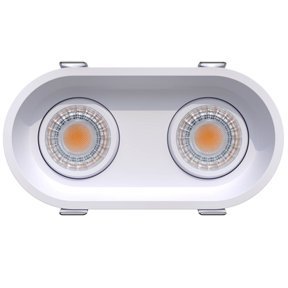 GDL-G23302Goodlite G - 23302 3" 15W 2 Head Oval Trim Gimbal Selectable CCT