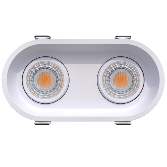 GDL-G23302Goodlite G - 23302 3" 15W 2 Head Oval Trim Gimbal Selectable CCT