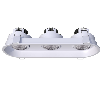 GDL-G23303Goodlite G - 23303 3" 23W 3 Head Oval Trim Gimbal Selectable CCT