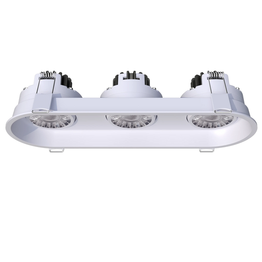 GDL-G23303Goodlite G - 23303 3" 23W 3 Head Oval Trim Gimbal Selectable CCT