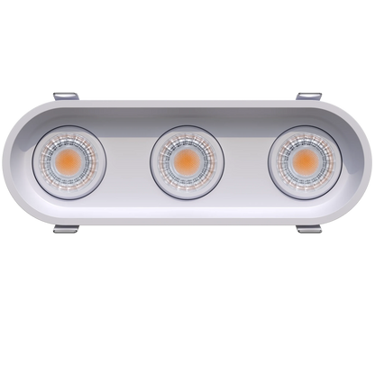 GDL-G23303Goodlite G - 23303 3" 23W 3 Head Oval Trim Gimbal Selectable CCT