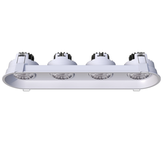 GDL-G23304Goodlite G - 23304 3" 30W 4 Head Oval Trim Gimbal Selectable CCT