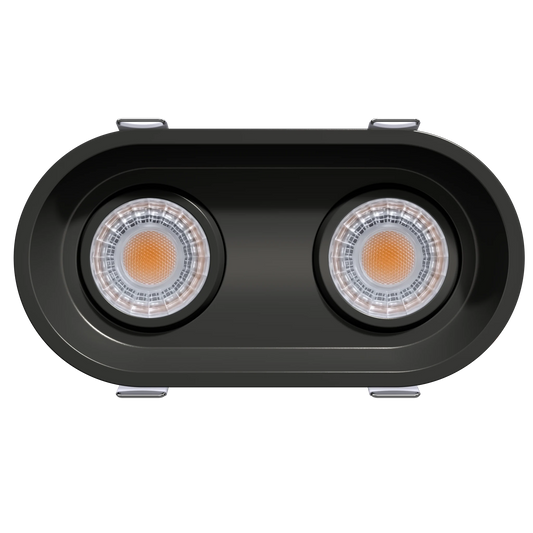 GDL-G23312Goodlite G - 23312 3" 15W 2 Head Oval Trim Gimbal Selectable CCT