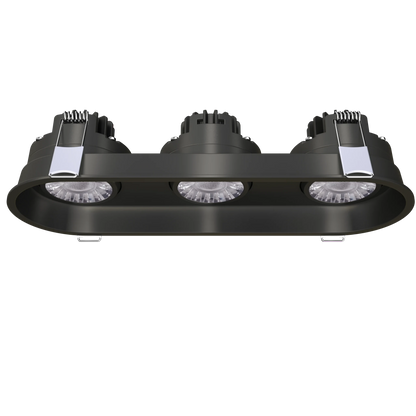 GDL-G23313Goodlite G - 23313 3" 23W 3 Head Oval Trim Gimbal Selectable CCT