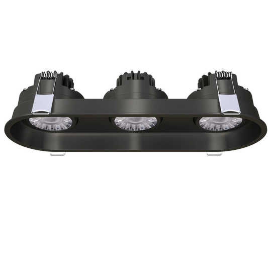 GDL-G23313Goodlite G - 23313 3" 23W 3 Head Oval Trim Gimbal Selectable CCT