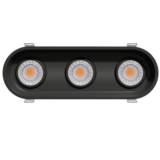 GDL-G23313Goodlite G - 23313 3" 23W 3 Head Oval Trim Gimbal Selectable CCT