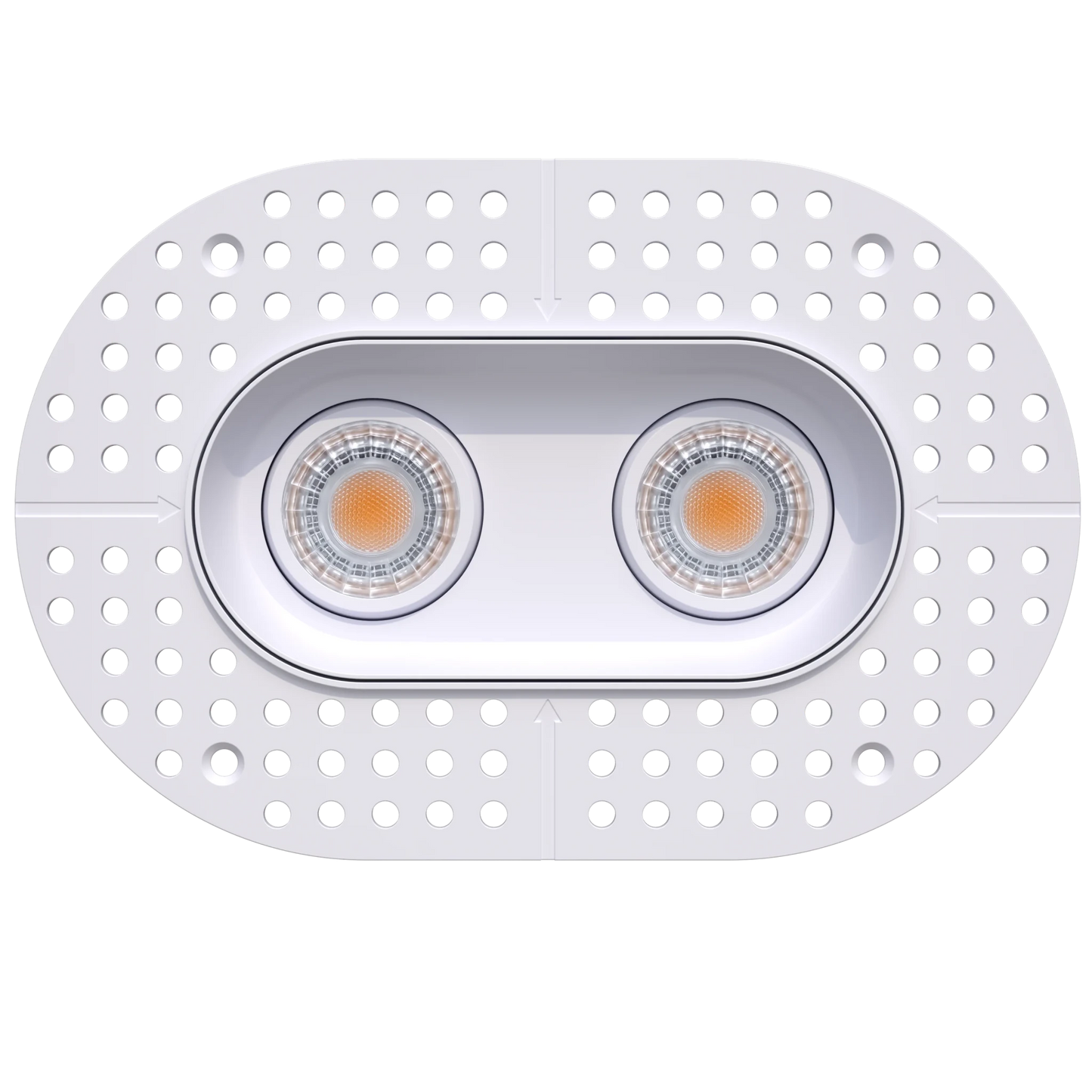 GDL-G23322Goodlite G - 23322 3" 15W 2 Head Oval Trimless Gimbal Selectable CCT