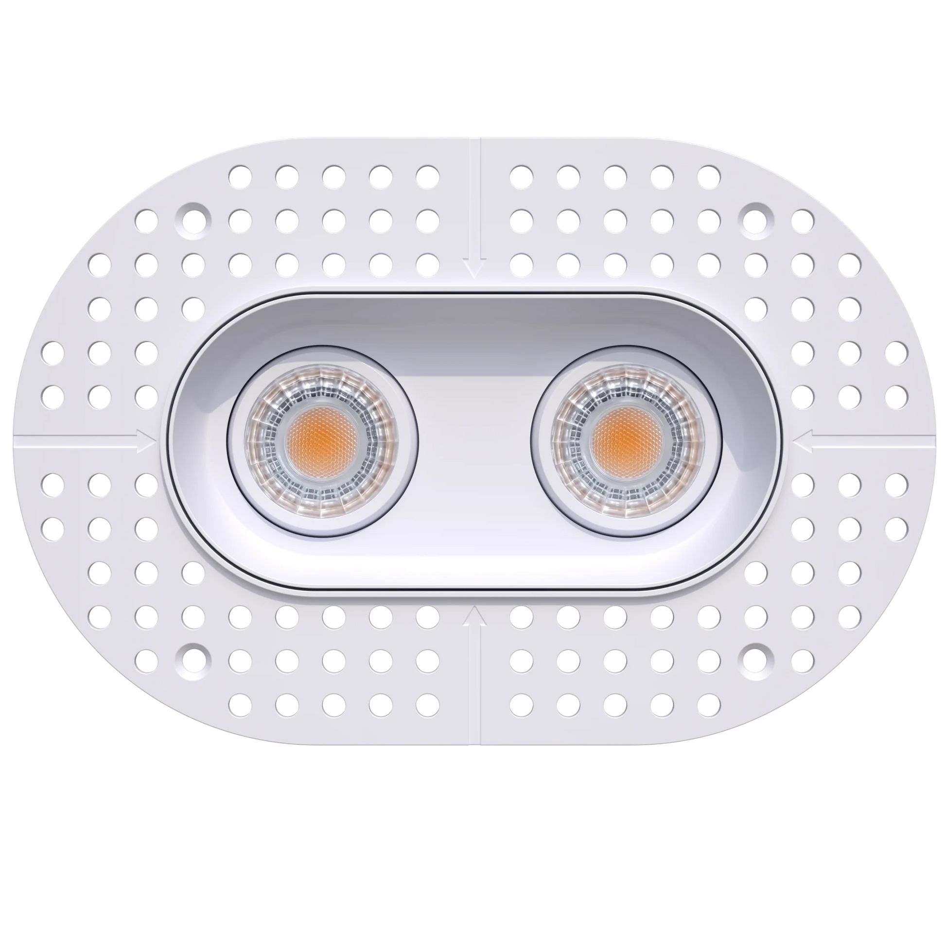 GDL-G23322Goodlite G - 23322 3" 15W 2 Head Oval Trimless Gimbal Selectable CCT