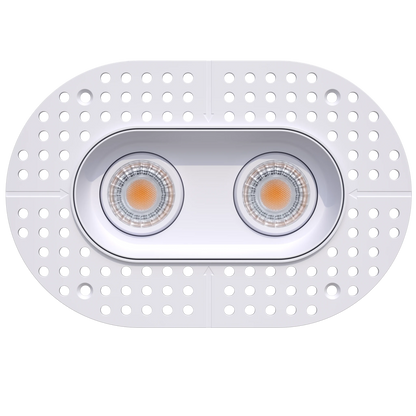 GDL-G23322Goodlite G - 23322 3" 15W 2 Head Oval Trimless Gimbal Selectable CCT