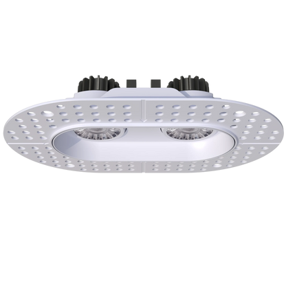 GDL-G23322Goodlite G - 23322 3" 15W 2 Head Oval Trimless Gimbal Selectable CCT