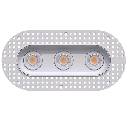 GDL-G23323Goodlite G - 23323 3" 23W 3 Head Oval Trimless Gimbal Selectable CCT