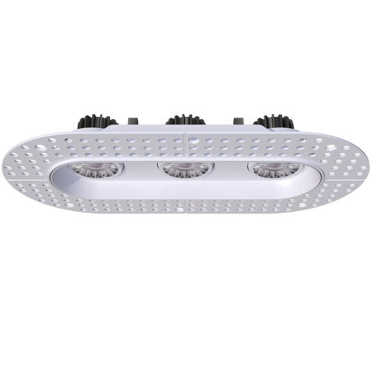 GDL-G23323Goodlite G - 23323 3" 23W 3 Head Oval Trimless Gimbal Selectable CCT