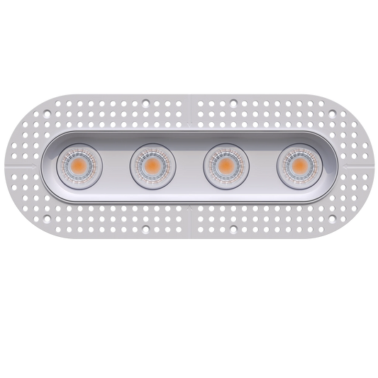 GDL-G23324Goodlite G - 23324 3" 30W 4 Head Oval Trimless Gimbal Selectable CCT