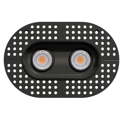 GDL-G23332Goodlite G - 23332 3" 15W 2 Head Oval Trimless Gimbal Selectable CCT
