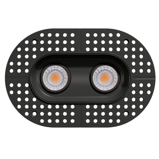 GDL-G23332Goodlite G - 23332 3" 15W 2 Head Oval Trimless Gimbal Selectable CCT