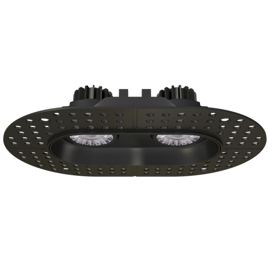 GDL-G23332Goodlite G - 23332 3" 15W 2 Head Oval Trimless Gimbal Selectable CCT