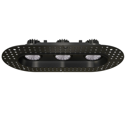GDL-G23333Goodlite G - 23333 3" 23W 3 Head Oval Trimless Gimbal Selectable CCT