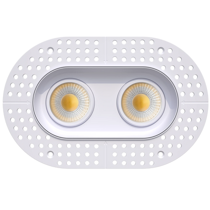GDL-G23362Goodlite G - 23362 3.5" 28W 2 Head Oval Trimless Gimbal Selectable CCT