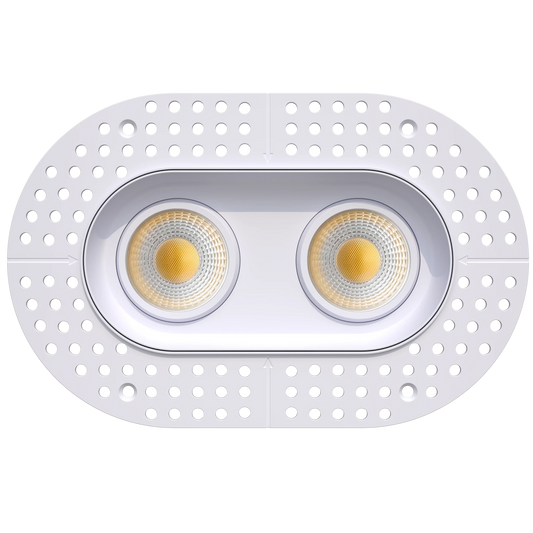 GDL-G23362Goodlite G - 23362 3.5" 28W 2 Head Oval Trimless Gimbal Selectable CCT