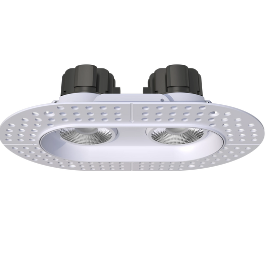 GDL-G23362Goodlite G - 23362 3.5" 28W 2 Head Oval Trimless Gimbal Selectable CCT