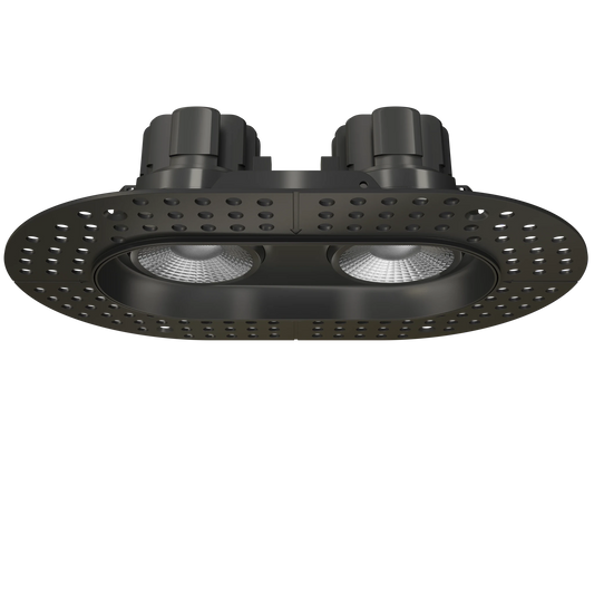 GDL-G23372Goodlite G - 23372 3.5" 28W 2 Head Oval Trimless Gimbal Selectable CCT