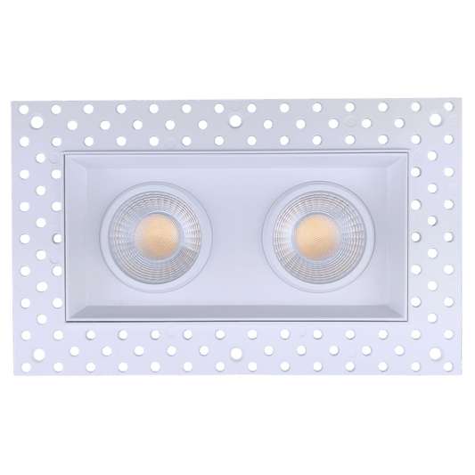 GDL - G95624Goodlite G - 95624 3.5″ 28W 2 Head Gimbal Trimless Spotlight Selectable CCT
